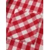 Gingham Doll Collar Pockets Coat