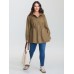 Pure Cotton Drawstring Washed Effect Coat