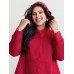 Ruffle Trim Waist-Defining Pockets Coat