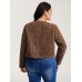 Flocked Textured Button Pockets Jacket