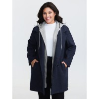 2 In 1 Double Breasted Hooded Coat