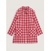 Gingham Doll Collar Pockets Coat