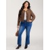 Flocked Textured Button Pockets Jacket