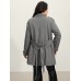 Herringbone Button Belted Lined Coat