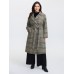 Plaid Belted Waist-Defining Coat