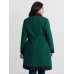 Color Contrast Belted Lined Coat