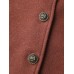 Pleated Curvy Hem Button Blazer