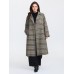 Plaid Belted Waist-Defining Coat