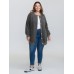 Round Neck Ribbed Hem Button Coat