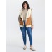 Suede Fluffy Zipper Hooded Vest Coat