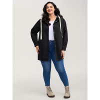 Contrast Pockets Button-Front Coat