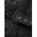 Quilted Adjustable Belt Solid Color Coat