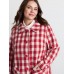 Gingham Doll Collar Pockets Coat