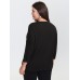 Floral Embroidery Stretch Knit Button Top