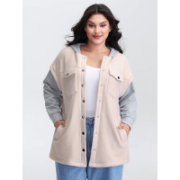 2-In-1 Button Hooded Coat