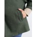 Rolled Button Sleeve Pockets Coat