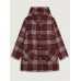 Plaid Fleece Hooded Button Coat