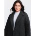 Quilted Adjustable Belt Solid Color Coat