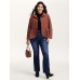 Pleated Curvy Hem Button Blazer