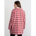 Gingham Doll Collar Pockets Coat