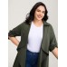 Oversized Tab Sleeve Open-Front Coat