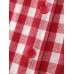 Gingham Doll Collar Pockets Coat