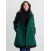 Color Contrast Belted Lined Coat
