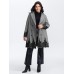 Color Contrast Belted Lace Coat