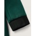 Color Contrast Belted Lined Coat