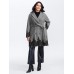 Color Contrast Belted Lace Coat