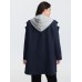 2 In 1 Double Breasted Hooded Coat