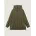 Ribbed Texture Pockets Hooded Coat