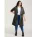 Oversized Tab Sleeve Open-Front Coat