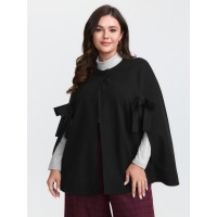 Bowknot Cape Style Split Coat