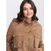 Stretchy Hem Zipper Solid Jacket