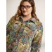 Floral Textured Lined Pockets Coat