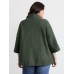 Rolled Button Sleeve Pockets Coat