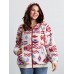 Holiday Pattern Zipper Contrast Jacket