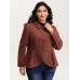 Pleated Curvy Hem Button Blazer