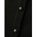 Floral Embroidered Sleeve Slant Pockets Coat