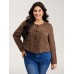 Flocked Textured Button Pockets Jacket