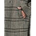 Plaid Belted Waist-Defining Coat