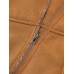 Suede Fluffy Zipper Hooded Vest Coat