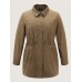 Pure Cotton Drawstring Washed Effect Coat