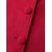 Ruffle Trim Waist-Defining Pockets Coat