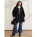 Colorful Buttons Hooded Pocket Coat