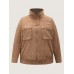 Stretchy Hem Zipper Solid Jacket