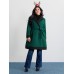 Color Contrast Belted Lined Coat