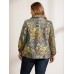 Floral Textured Lined Pockets Coat