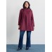 Hooded Pleated Pockets Waist-Defining Coat Hooded Pleated Pockets Waist-Defining Coat